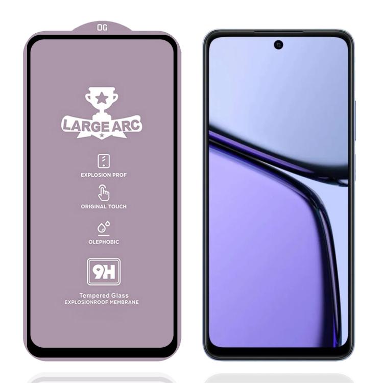 9H 0.4mm High Aluminum Large Arc Tempered Glass Film, For Realme C61 / C63 / Note 60, For Realme C61 India, For Realme 12 5G, For Realme 12+, For Realme C53 / C51 / C50 / Note 50, For Realme C65, For Realme C55 4G, For Realme C35
