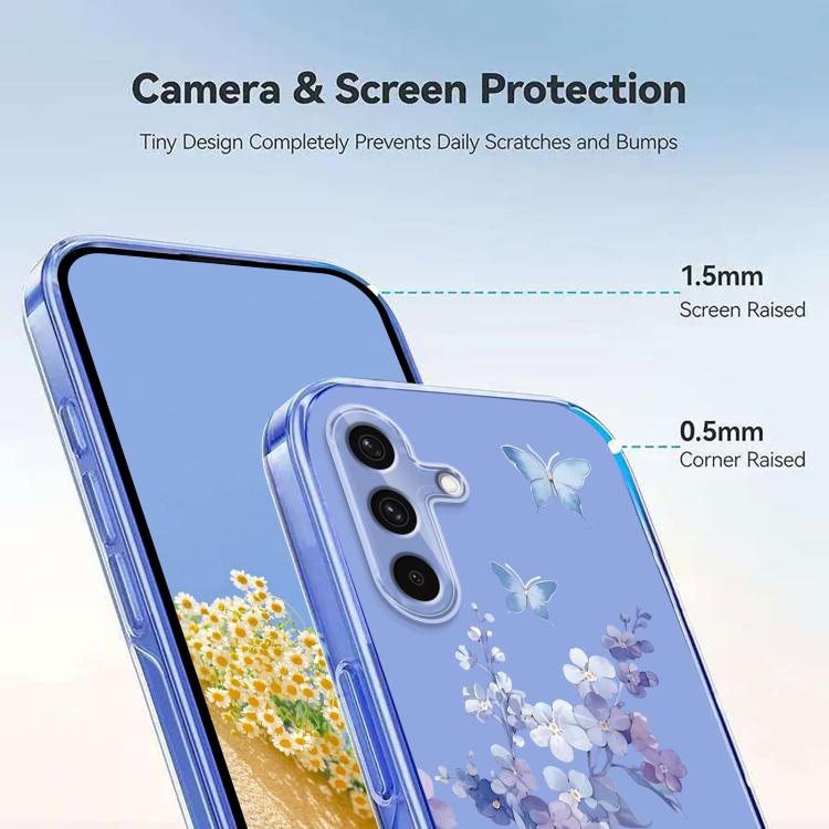 Flower Pattern Painted TPU Phone Case