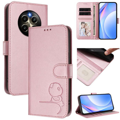 Litter Panda Embossing RFID Leather Phone Case with Lanyard, For Realme GT 6T 5G / GT 6 5G Global, For Realme C67 4G / 12 Lite 4G, For Realme 12 Pro / 12 Pro+ / P1 Pro, For Realme C53 / C51 / C53 India, For Realme 11 5G / 11x / C67 5G India            ...