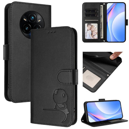 Litter Panda Embossing RFID Leather Phone Case with Lanyard, For Realme Narzo 80 Pro / 14 Pro, For Realme C75 4G / 14x India / Narzo 80x, For Realme Narzo 80x, For Realme 14 / P3 / 14T 5G, For Realme P3 Ultra, For Realme P3, For Realme P3 Pro          ...