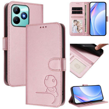 Litter Panda Embossing RFID Leather Phone Case with Lanyard, For Realme GT 6T 5G / GT 6 5G Global, For Realme C67 4G / 12 Lite 4G, For Realme 12 Pro / 12 Pro+ / P1 Pro, For Realme C53 / C51 / C53 India, For Realme 11 5G / 11x / C67 5G India            ...