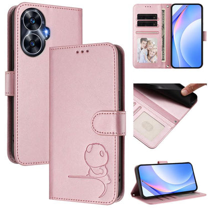 Litter Panda Embossing RFID Leather Phone Case with Lanyard, For Realme GT 6T 5G / GT 6 5G Global, For Realme C67 4G / 12 Lite 4G, For Realme 12 Pro / 12 Pro+ / P1 Pro, For Realme C53 / C51 / C53 India, For Realme 11 5G / 11x / C67 5G India            ...