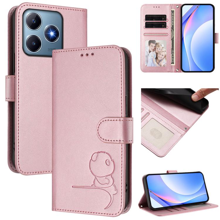 Litter Panda Embossing RFID Leather Phone Case with Lanyard, For Realme Narzo 80 Pro / 14 Pro, For Realme C75 4G / 14x India / Narzo 80x, For Realme Narzo 80x, For Realme 14 / P3 / 14T 5G, For Realme P3 Ultra, For Realme P3, For Realme P3 Pro          ...