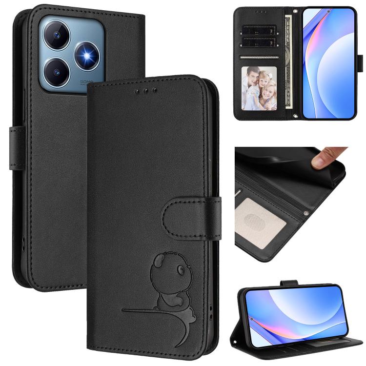 Litter Panda Embossing RFID Leather Phone Case with Lanyard, For Realme Narzo 80 Pro / 14 Pro, For Realme C75 4G / 14x India / Narzo 80x, For Realme Narzo 80x, For Realme 14 / P3 / 14T 5G, For Realme P3 Ultra, For Realme P3, For Realme P3 Pro          ...