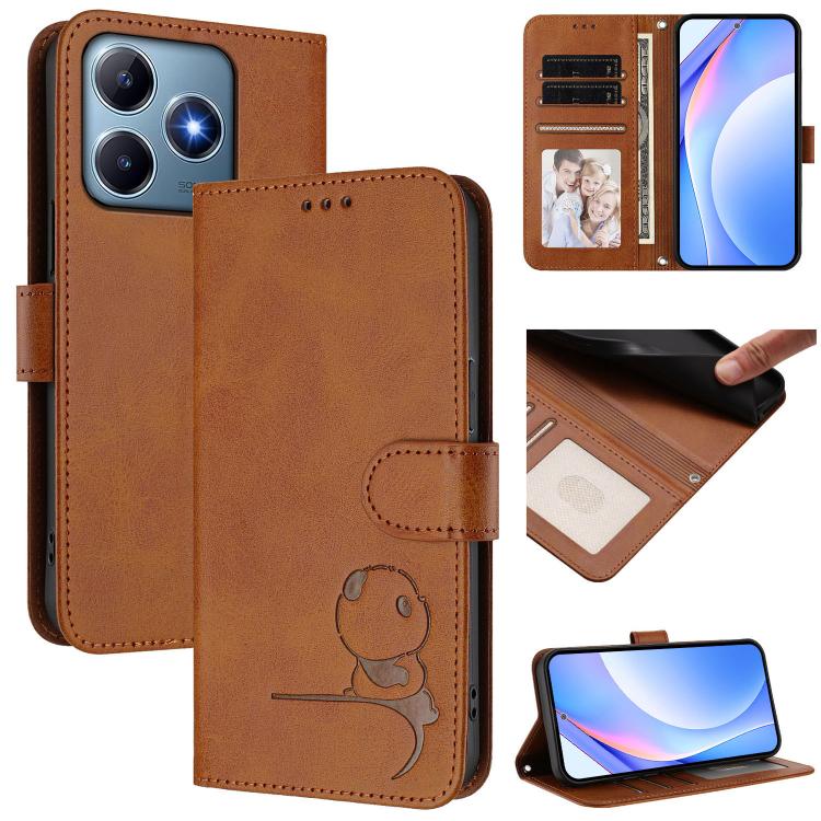 Litter Panda Embossing RFID Leather Phone Case with Lanyard, For Realme Narzo 80 Pro / 14 Pro, For Realme C75 4G / 14x India / Narzo 80x, For Realme Narzo 80x, For Realme 14 / P3 / 14T 5G, For Realme P3 Ultra, For Realme P3, For Realme P3 Pro          ...