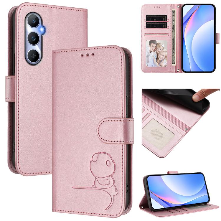 Litter Panda Embossing RFID Leather Phone Case with Lanyard, For Realme GT 6T 5G / GT 6 5G Global, For Realme C67 4G / 12 Lite 4G, For Realme 12 Pro / 12 Pro+ / P1 Pro, For Realme C53 / C51 / C53 India, For Realme 11 5G / 11x / C67 5G India            ...