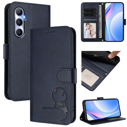 Litter Panda Embossing RFID Leather Phone Case with Lanyard, For Realme GT 6T 5G / GT 6 5G Global, For Realme C67 4G / 12 Lite 4G, For Realme 12 Pro / 12 Pro+ / P1 Pro, For Realme C53 / C51 / C53 India, For Realme 11 5G / 11x / C67 5G India            ...