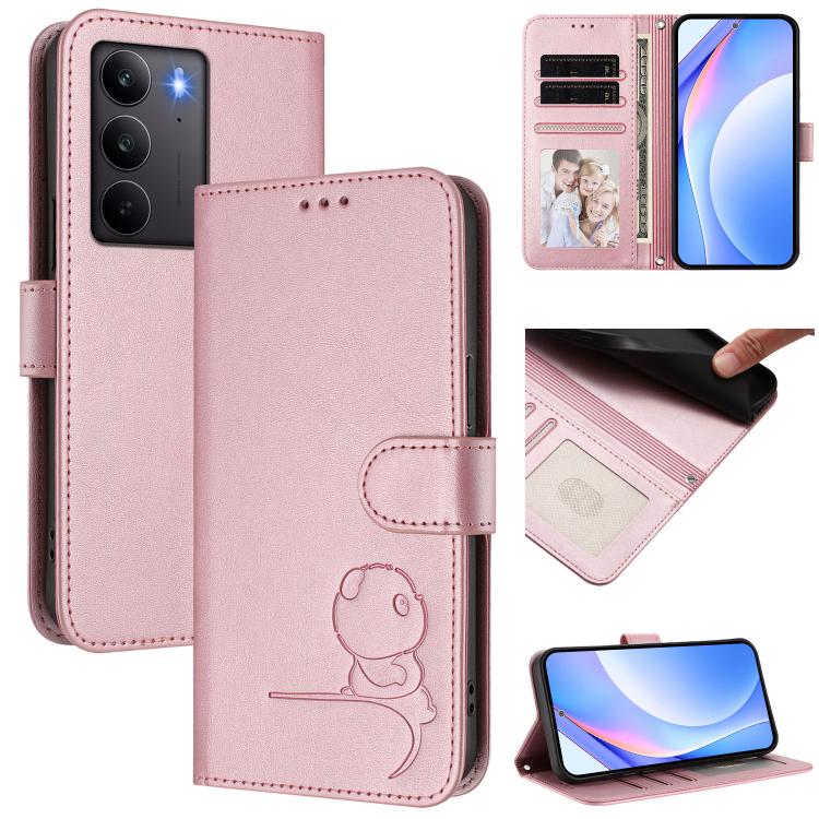 Litter Panda Embossing RFID Leather Phone Case with Lanyard, For Realme Narzo 80 Pro / 14 Pro, For Realme C75 4G / 14x India / Narzo 80x, For Realme Narzo 80x, For Realme 14 / P3 / 14T 5G, For Realme P3 Ultra, For Realme P3, For Realme P3 Pro          ...