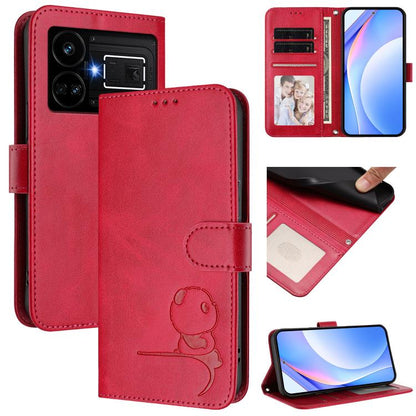 Litter Panda Embossing RFID Leather Phone Case with Lanyard, For Realme GT 6T 5G / GT 6 5G Global, For Realme C67 4G / 12 Lite 4G, For Realme 12 Pro / 12 Pro+ / P1 Pro, For Realme C53 / C51 / C53 India, For Realme 11 5G / 11x / C67 5G India            ...
