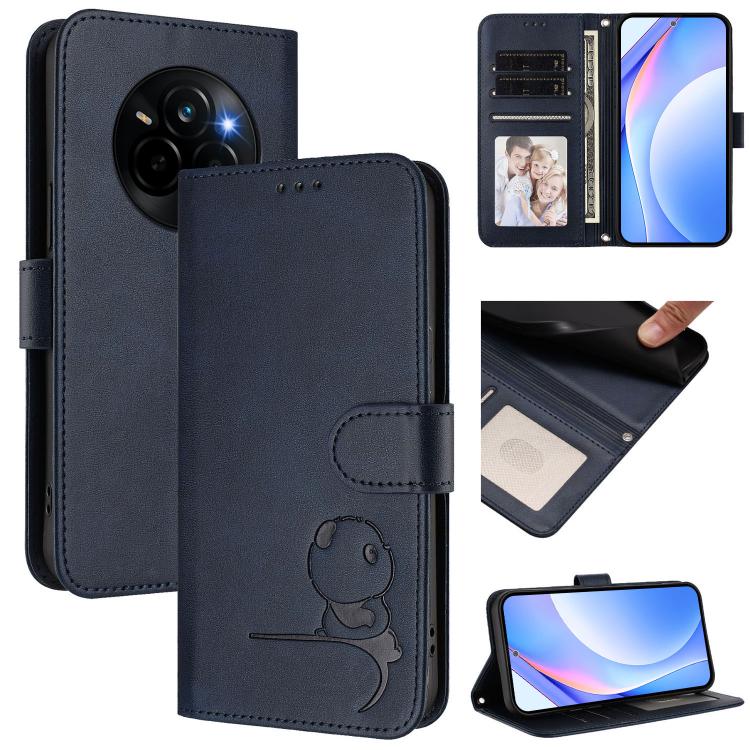 Litter Panda Embossing RFID Leather Phone Case with Lanyard, For Realme Narzo 80 Pro / 14 Pro, For Realme C75 4G / 14x India / Narzo 80x, For Realme Narzo 80x, For Realme 14 / P3 / 14T 5G, For Realme P3 Ultra, For Realme P3, For Realme P3 Pro          ...