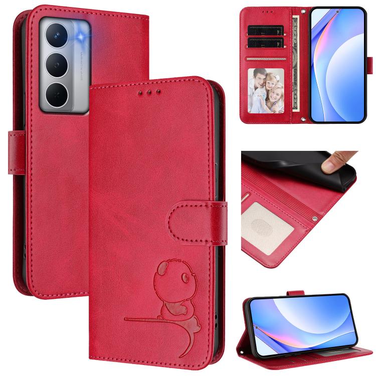 Litter Panda Embossing RFID Leather Phone Case with Lanyard, For Realme Narzo 80 Pro / 14 Pro, For Realme C75 4G / 14x India / Narzo 80x, For Realme Narzo 80x, For Realme 14 / P3 / 14T 5G, For Realme P3 Ultra, For Realme P3, For Realme P3 Pro          ...