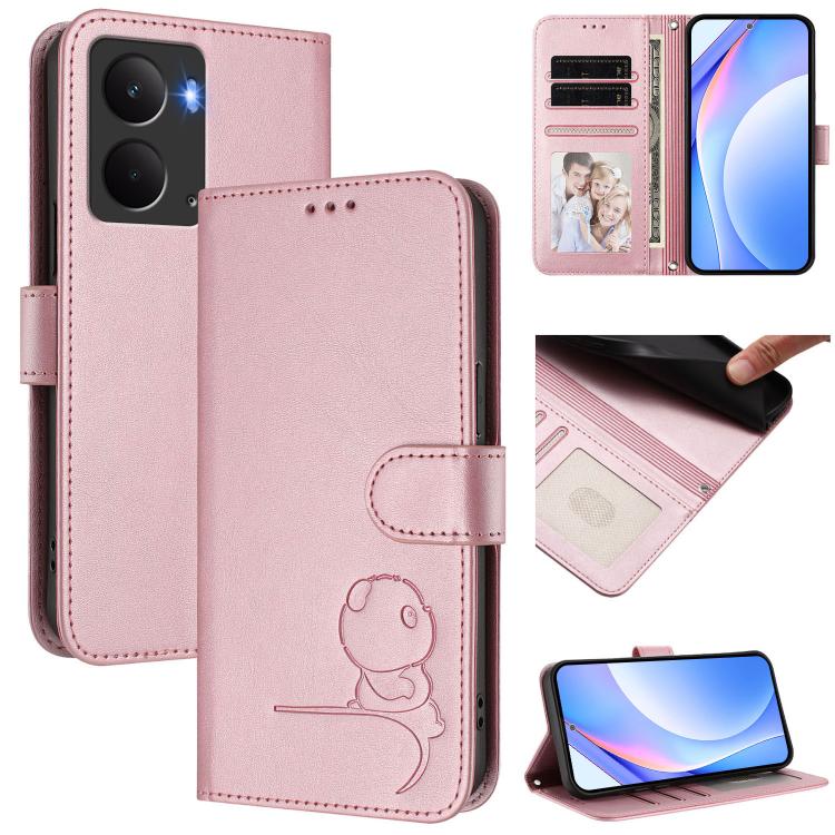 Litter Panda Embossing RFID Leather Phone Case with Lanyard, For Realme Narzo 80 Pro / 14 Pro, For Realme C75 4G / 14x India / Narzo 80x, For Realme Narzo 80x, For Realme 14 / P3 / 14T 5G, For Realme P3 Ultra, For Realme P3, For Realme P3 Pro          ...