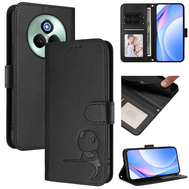Litter Panda Embossing RFID Leather Phone Case with Lanyard, For Realme Narzo 80 Pro / 14 Pro, For Realme C75 4G / 14x India / Narzo 80x, For Realme Narzo 80x, For Realme 14 / P3 / 14T 5G, For Realme P3 Ultra, For Realme P3, For Realme P3 Pro          ...