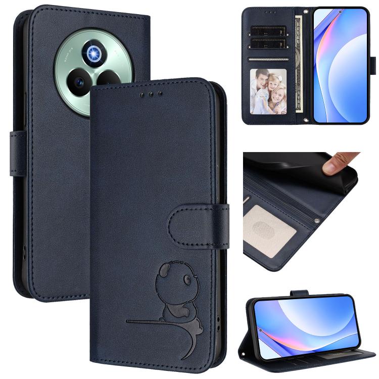 Litter Panda Embossing RFID Leather Phone Case with Lanyard, For Realme Narzo 80 Pro / 14 Pro, For Realme C75 4G / 14x India / Narzo 80x, For Realme Narzo 80x, For Realme 14 / P3 / 14T 5G, For Realme P3 Ultra, For Realme P3, For Realme P3 Pro          ...