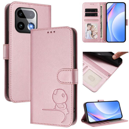 Litter Panda Embossing RFID Leather Phone Case with Lanyard, For Realme P4x / OnePlus Nord CE6 Lite, For Realme 16T 5G, For Realme C100 5G / C83 / C85 5G, For Realme P4 Power 5G, For Realme  Note 80 4G Global, For Realme 16 5G Global                   ...