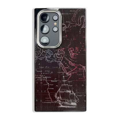 Side Carbon Fiber Pattern Electroplated TPU Phone Case, For Samsung Galaxy S25 Ultra 5G, For Samsung Galaxy S24 Ultra 5G, For Samsung Galaxy S23 Ultra 5G
