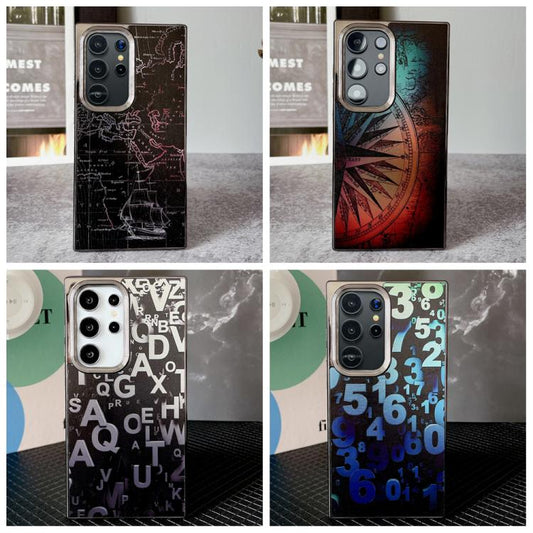 Side Carbon Fiber Pattern Electroplated TPU Phone Case, For Samsung Galaxy S25 Ultra 5G, For Samsung Galaxy S24 Ultra 5G, For Samsung Galaxy S23 Ultra 5G