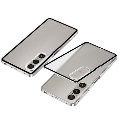 Snap Buckle Metal Frame Frosted Phone Case