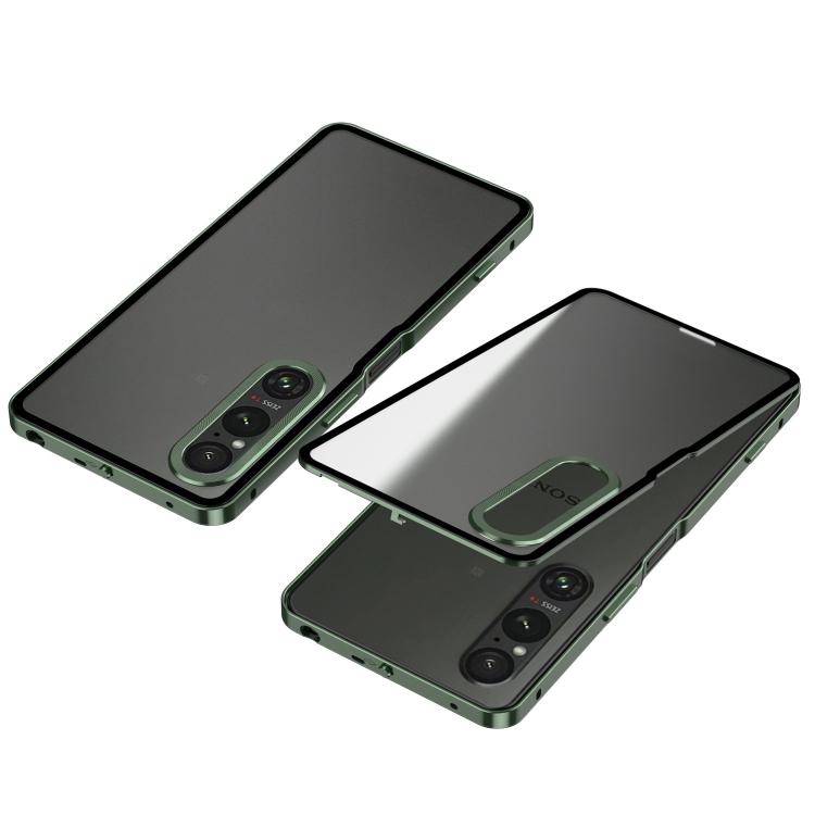 Snap Buckle Metal Frame Frosted Phone Case, For Sony Xperia 1 VII, For Sony Xperia 1 VI