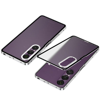 Snap Buckle Metal Frame Frosted Phone Case