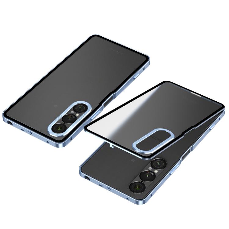Snap Buckle Metal Frame Frosted Phone Case, For Sony Xperia 1 VII, For Sony Xperia 1 VI