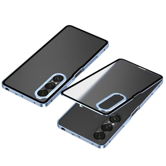 Snap Buckle Metal Frame Frosted Phone Case, For Sony Xperia 1 VII, For Sony Xperia 1 VI