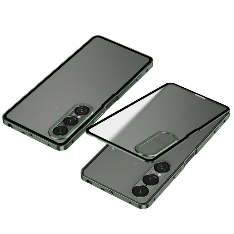 Snap Buckle Metal Frame Frosted Phone Case, For Sony Xperia 1 VII, For Sony Xperia 1 VI
