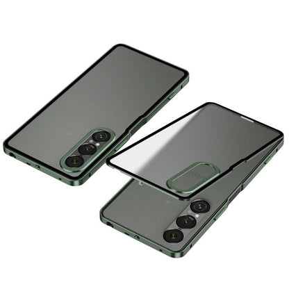 Snap Buckle Metal Frame Frosted Phone Case, For Sony Xperia 1 VII, For Sony Xperia 1 VI