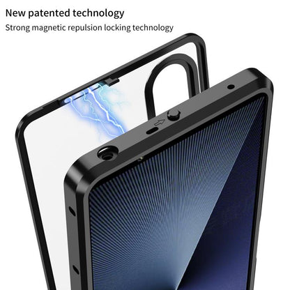 Snap Buckle Metal Frame Frosted Phone Case