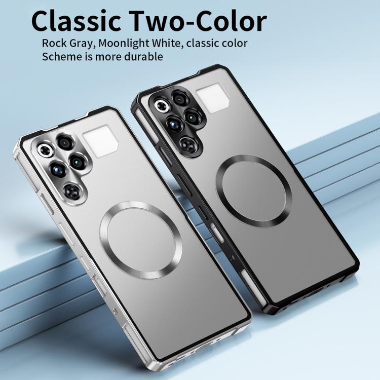 Irregular Alloy Frame Fosted Translucent MagSafe Phone Case, For ZTE nubia RedMagic 11 Pro / 11 Pro+, For ZTE nubia Z70 Ultra