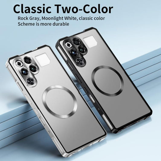 Irregular Alloy Frame Fosted Translucent MagSafe Phone Case, For ZTE nubia RedMagic 11 Pro / 11 Pro+, For ZTE nubia Z70 Ultra