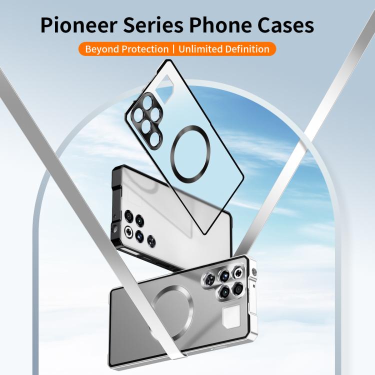 Irregular Alloy Frame Fosted Translucent MagSafe Phone Case, For ZTE nubia RedMagic 11 Pro / 11 Pro+, For ZTE nubia Z70 Ultra