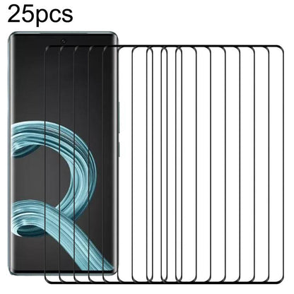 25pcs Full Glue 9H HD 3D Curved Edge Tempered Glass Film, For Lava Blaze X, For Lava Agni 3, For Lava Blaze Curve, For Lava Agni 2