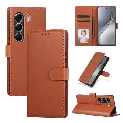 3-Card Slots Multifunctional Leather Phone Case, For Tecno Camon 40 Pro 4G / 5G, For Tecno Camon 40 4G