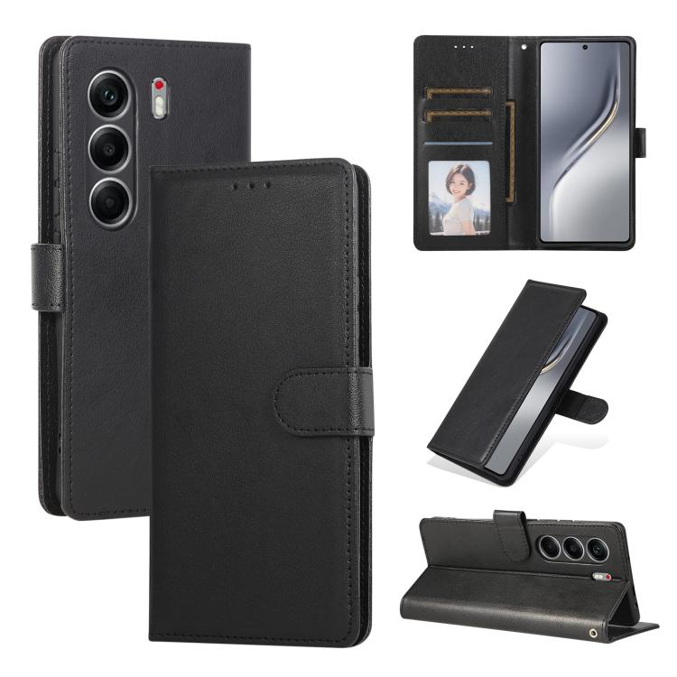 3-Card Slots Multifunctional Leather Phone Case, For Tecno Camon 40 Pro 4G / 5G, For Tecno Camon 40 4G