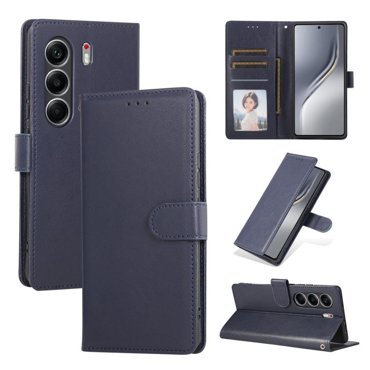 3-Card Slots Multifunctional Leather Phone Case, For Tecno Camon 40 Pro 4G / 5G, For Tecno Camon 40 4G