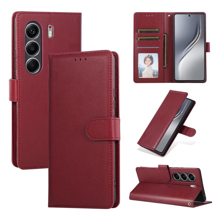 3-Card Slots Multifunctional Leather Phone Case, For Tecno Camon 40 Pro 4G / 5G, For Tecno Camon 40 4G