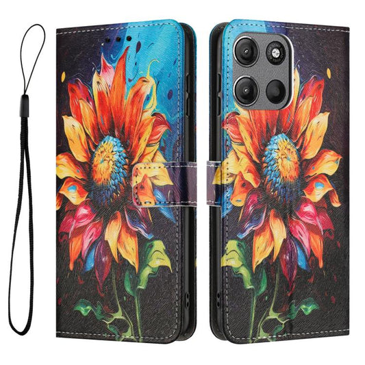 Color Drawing Pattern Leather Phone Case, For Motorola Moto G17 / G17 Power 4G, For Motorola Moto G67 / G77 5G, For Motorola Edge 70 Fusion, For Motorola Moto G67 Power / G57 Power, For Motorola Edge 70 5G, For Motorola Moto G06 4G                     ...