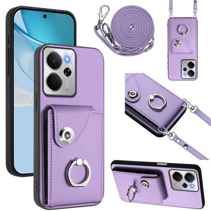 Organ Card Bag Ring Holder Phone Case with Long Lanyard, For Realme 14 / P3 5G / Neo7x, For Realme 14 Pro+, For Realme 14 Pro, For Realme 13 Pro / 13 Pro+ 5G