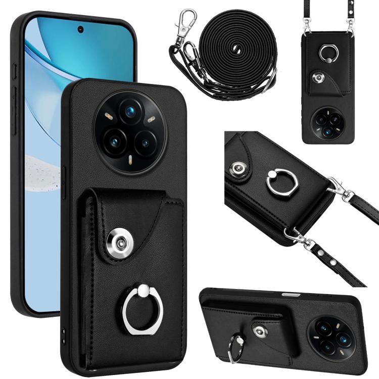 Organ Card Bag Ring Holder Phone Case with Long Lanyard, For Realme 14 / P3 5G / Neo7x, For Realme 14 Pro+, For Realme 14 Pro, For Realme 13 Pro / 13 Pro+ 5G