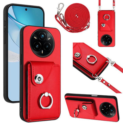 Organ Card Bag Ring Holder Phone Case with Long Lanyard, For Realme 14 / P3 5G / Neo7x, For Realme 14 Pro+, For Realme 14 Pro, For Realme 13 Pro / 13 Pro+ 5G