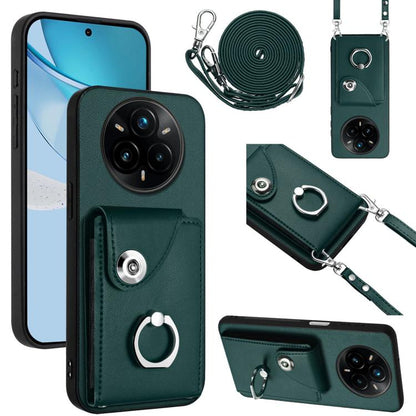 Organ Card Bag Ring Holder Phone Case with Long Lanyard, For Realme 14 / P3 5G / Neo7x, For Realme 14 Pro+, For Realme 14 Pro, For Realme 13 Pro / 13 Pro+ 5G