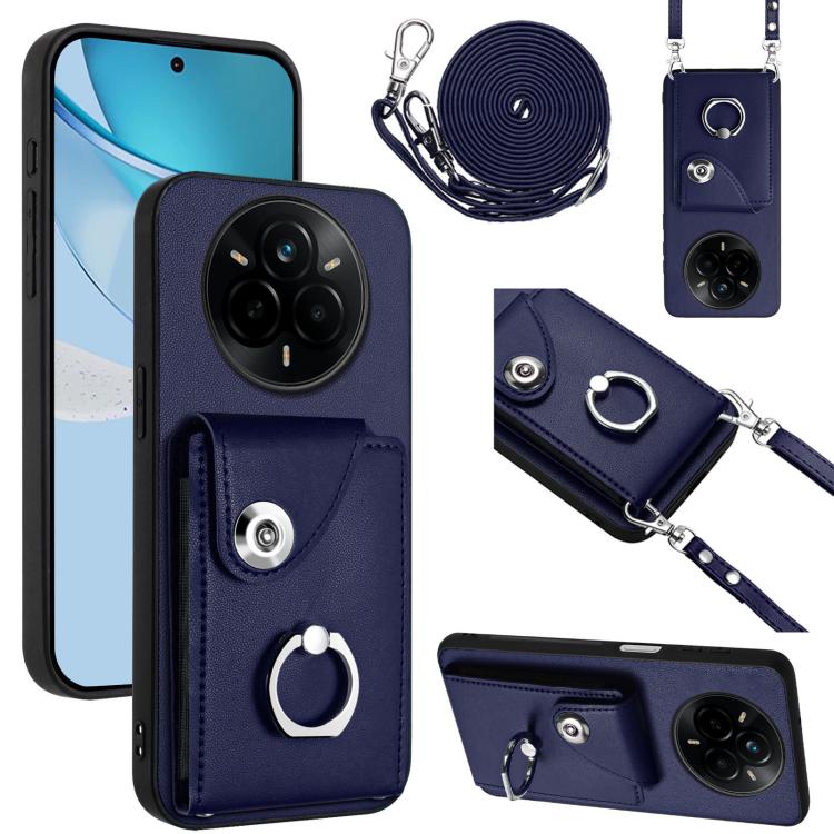 Organ Card Bag Ring Holder Phone Case with Long Lanyard, For Realme 14 / P3 5G / Neo7x, For Realme 14 Pro+, For Realme 14 Pro, For Realme 13 Pro / 13 Pro+ 5G