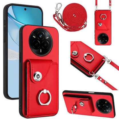 Organ Card Bag Ring Holder Phone Case with Long Lanyard, For Realme 14 / P3 5G / Neo7x, For Realme 14 Pro+, For Realme 14 Pro, For Realme 13 Pro / 13 Pro+ 5G