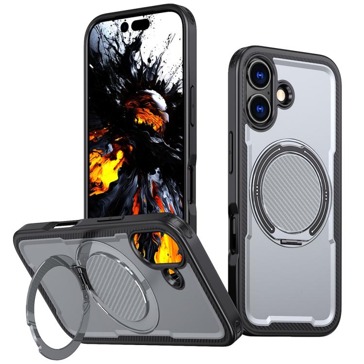 Metal 360 Degree Rotation Holder MagSafe Phone Case, For iPhone 17e / 16e, For iPhone 17 Pro Max, For iPhone 17 Pro, For iPhone 17, For iPhone Air, For iPhone 16 Pro Max, For iPhone 16 Pro, For iPhone 16 Plus, For iPhone 16