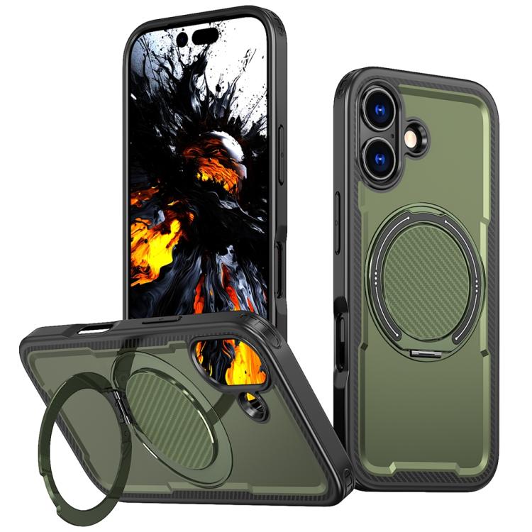 Metal 360 Degree Rotation Holder MagSafe Phone Case, For iPhone 17e / 16e, For iPhone 17 Pro Max, For iPhone 17 Pro, For iPhone 17, For iPhone Air, For iPhone 16 Pro Max, For iPhone 16 Pro, For iPhone 16 Plus, For iPhone 16
