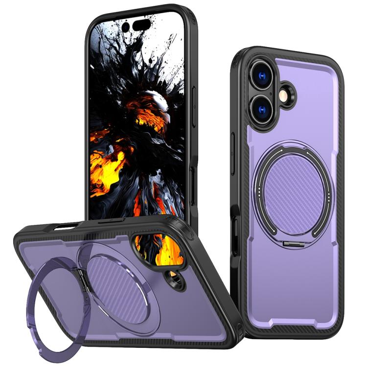 Metal 360 Degree Rotation Holder MagSafe Phone Case, For iPhone 17e / 16e, For iPhone 17 Pro Max, For iPhone 17 Pro, For iPhone 17, For iPhone Air, For iPhone 16 Pro Max, For iPhone 16 Pro, For iPhone 16 Plus, For iPhone 16