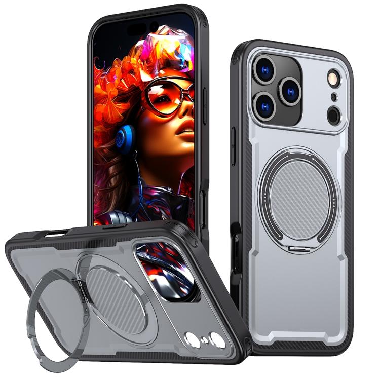 Metal 360 Degree Rotation Holder MagSafe Phone Case, For iPhone 17e / 16e, For iPhone 17 Pro Max, For iPhone 17 Pro, For iPhone 17, For iPhone Air, For iPhone 16 Pro Max, For iPhone 16 Pro, For iPhone 16 Plus, For iPhone 16