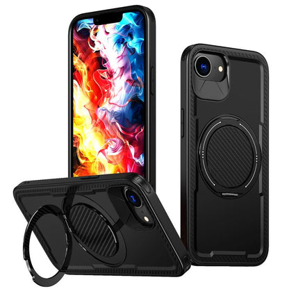 Metal 360 Degree Rotation Holder MagSafe Phone Case, For iPhone 17e / 16e, For iPhone 17 Pro Max, For iPhone 17 Pro, For iPhone 17, For iPhone Air, For iPhone 16 Pro Max, For iPhone 16 Pro, For iPhone 16 Plus, For iPhone 16