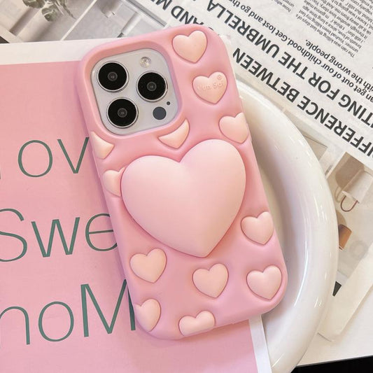 3D Heart Holder Silicone Phone Case, For iPhone 16 Pro Max, For iPhone 16 Pro, For iPhone 16, For iPhone 15 Pro Max, For iPhone 15 Pro, For iPhone 15 Plus, For iPhone 15, For iPhone 14 Plus, For iPhone 14, For iPhone 14 Pro, For iPhone 14 Pro Max������...